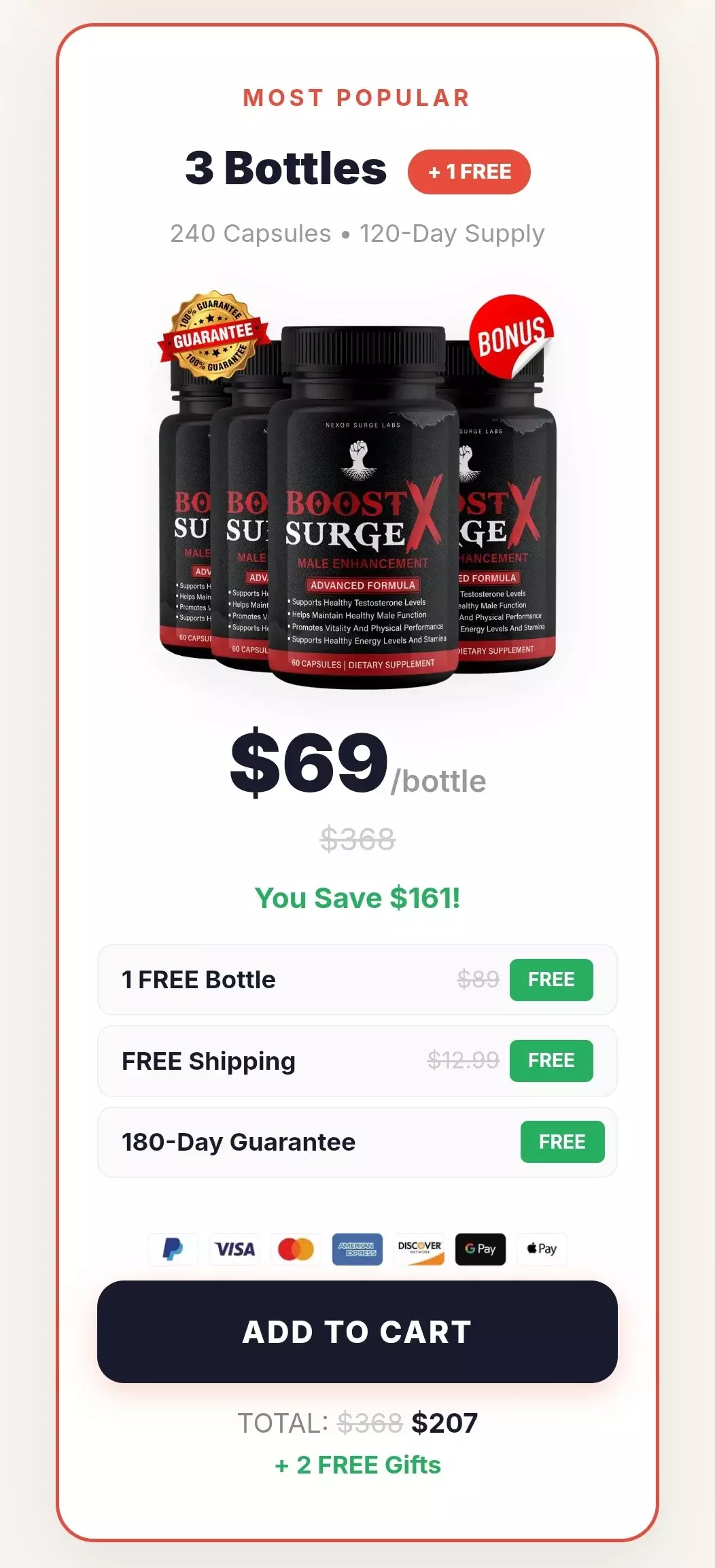 Boost Surge X™ 3 bottles pricing